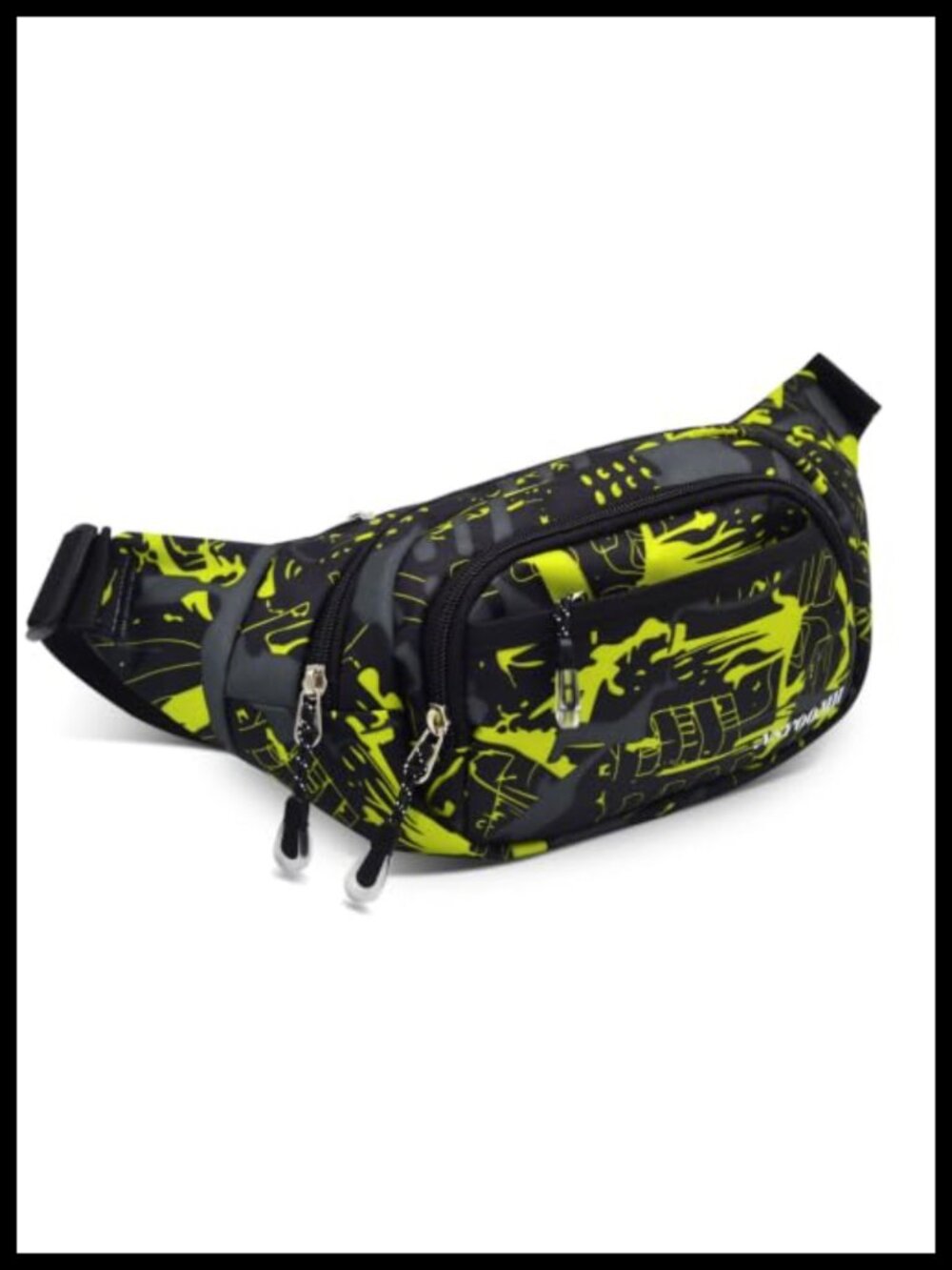 Large Fanny Pack Men Women Crossbody Waist Bag 5 Zipper Pockets Oxford Travel